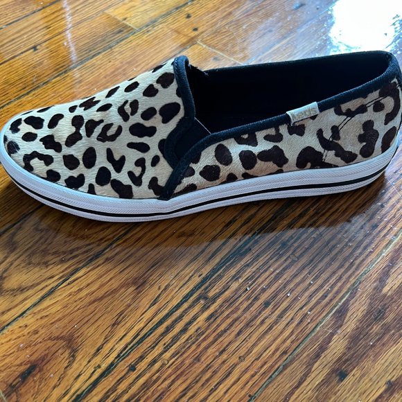 Keds Kate Spade Double Decker Leopard-print Calf Hair Sneakers, Size 6 - Picture 4 of 12